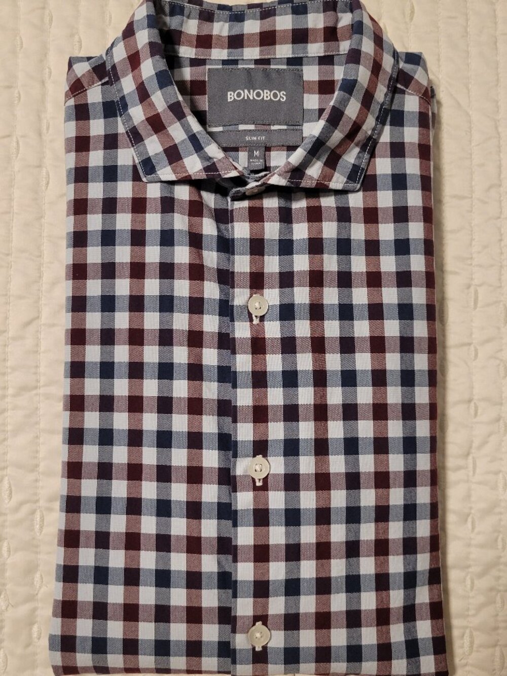 Bonobos Multi-colored Check Slim Fit Longsleeve Casual Shirt Mens Medium